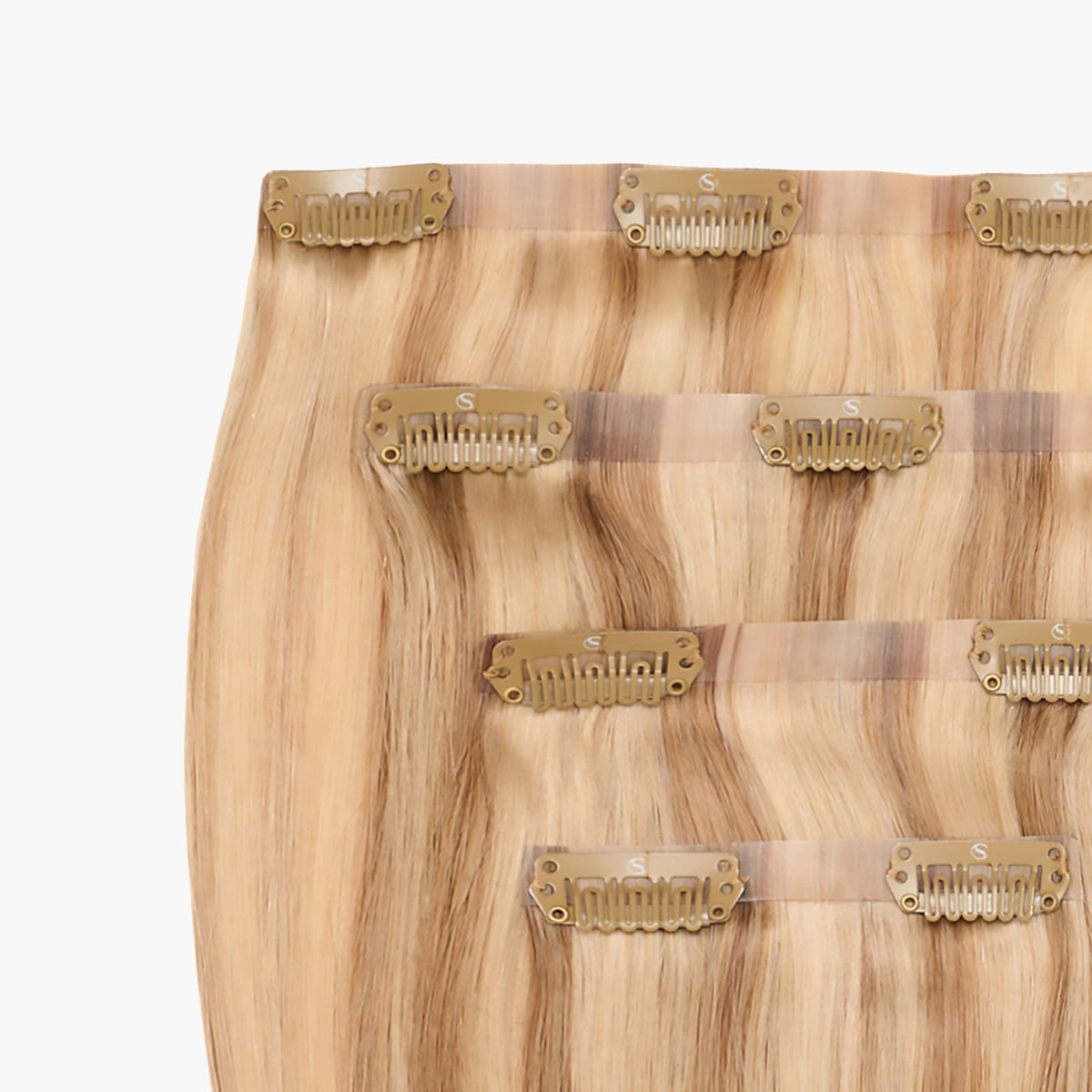 Stranded Ballerina Musk Mixed Blonde 14" Seamless Human Hair Extensions
