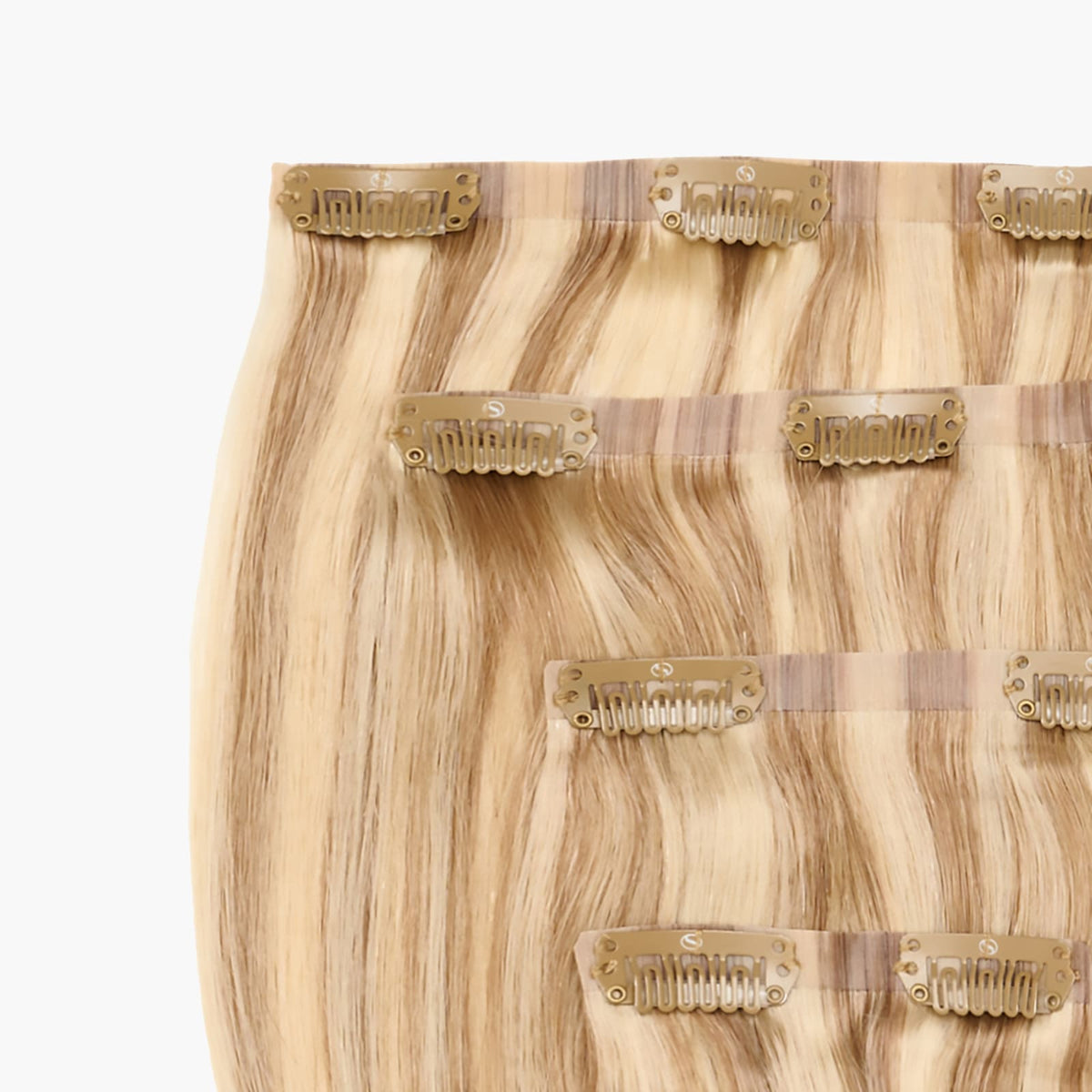 Stranded Camelia Golden Blonde 14" Seamless Clip-in Human Hair Extensions