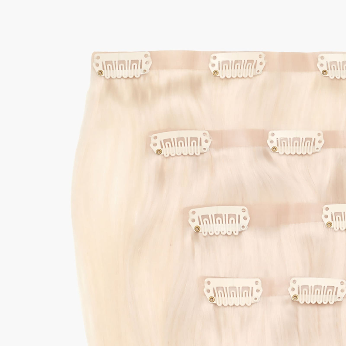 Stranded White Lily Icy Pale Blonde 18 Inch Seamless Human Hair Extensions