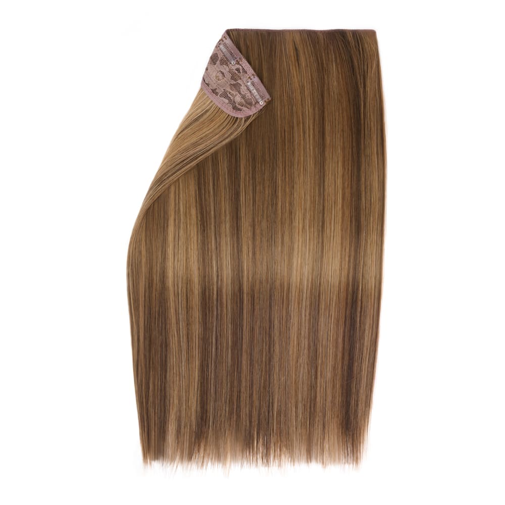 Stranded 20 Inch One Piece European Straight Clip-in Hair Extension - Colour Mixed Blonde
