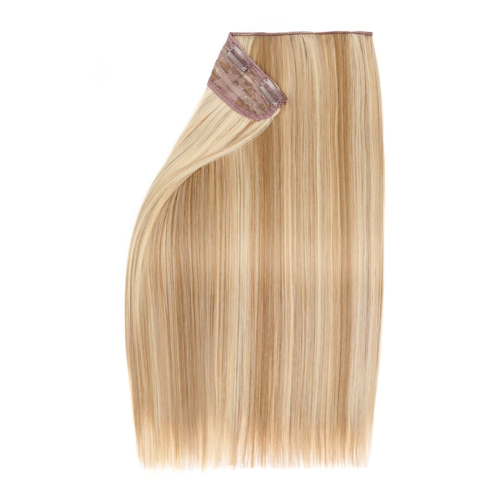 Stranded 20 Inch One Piece European Straight Clip-in Hair Extension - Colour Highlighted Blonde