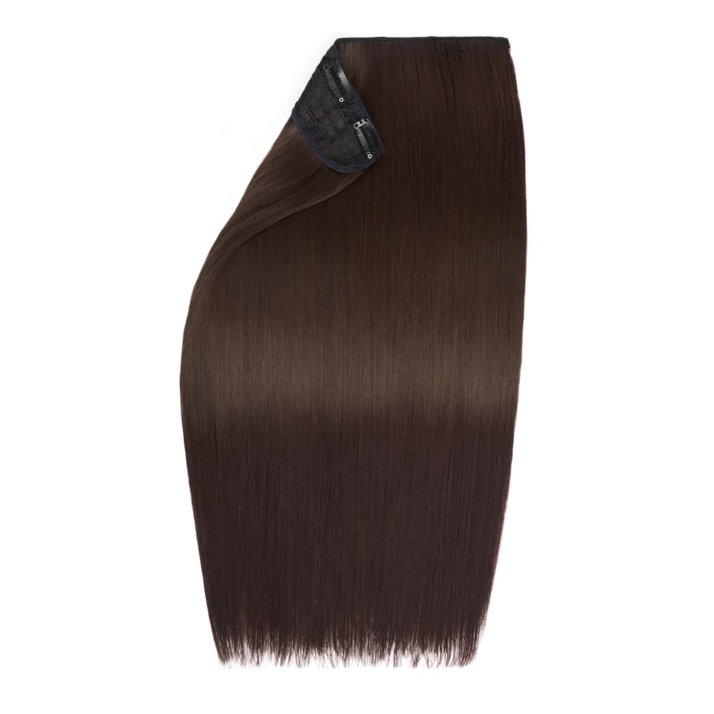 Stranded 20 Inch One Piece European Straight Clip-in Hair Extension - Colour Chocolate Brown