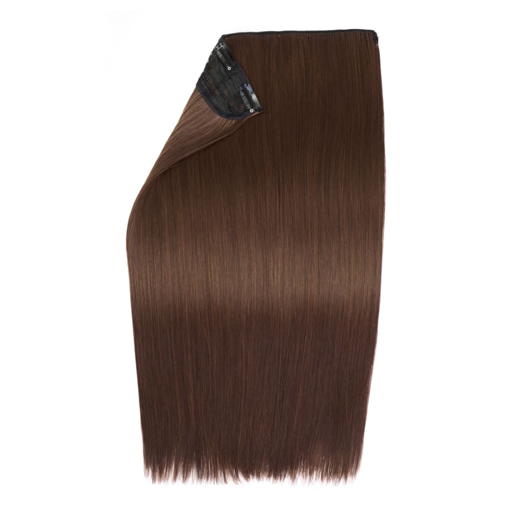 Stranded 20 Inch One Piece European Straight Clip-in Hair Extension - Colour Medium Brown