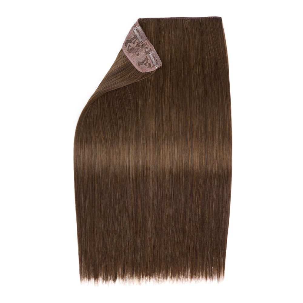 Stranded 20 Inch One Piece European Straight Clip-in Hair Extension - Colour Light Brown