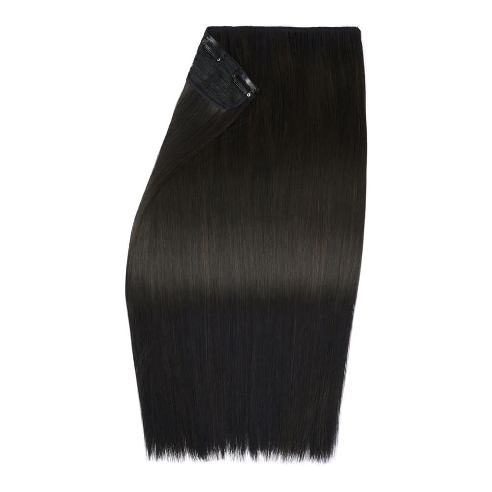 Stranded 20 Inch One Piece European Straight Clip-in Hair Extension - Colour Off Black