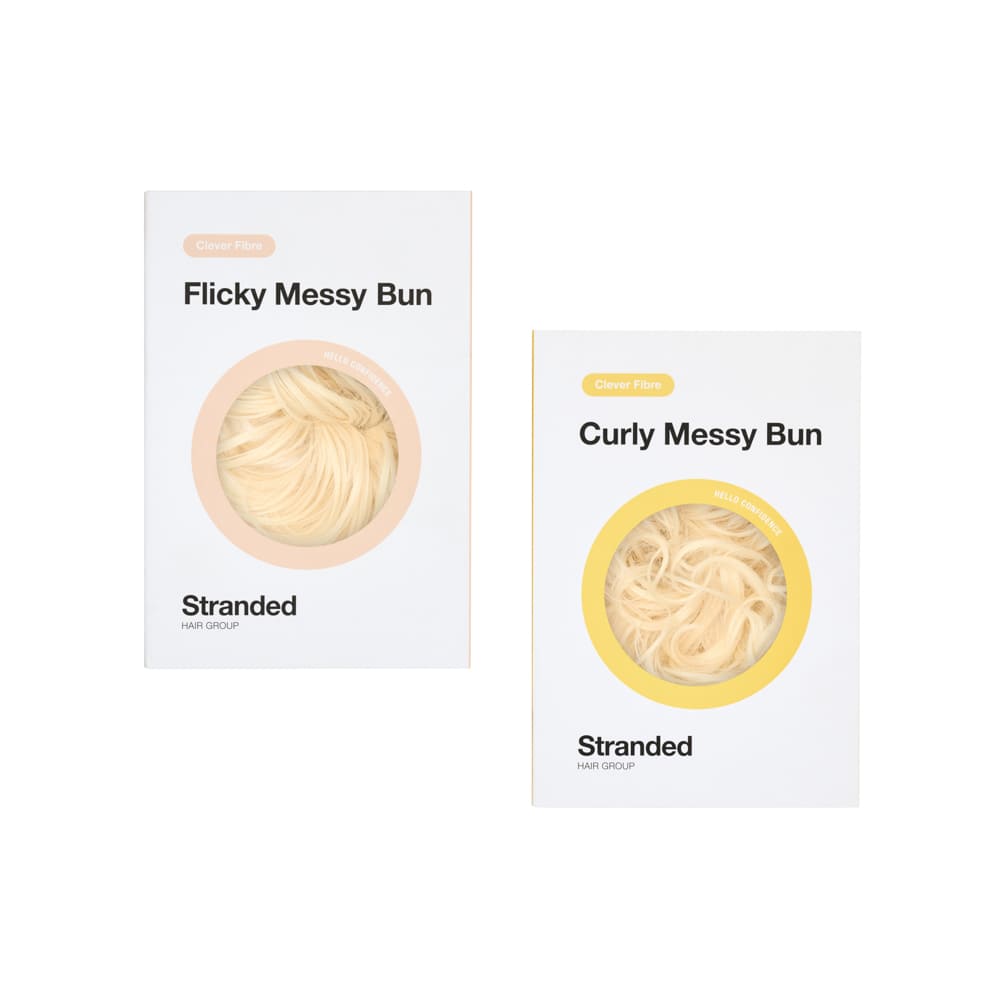 Buy 2 and Save - Messy Scrunchie Buns for everyday wear in colour Warm Blonde