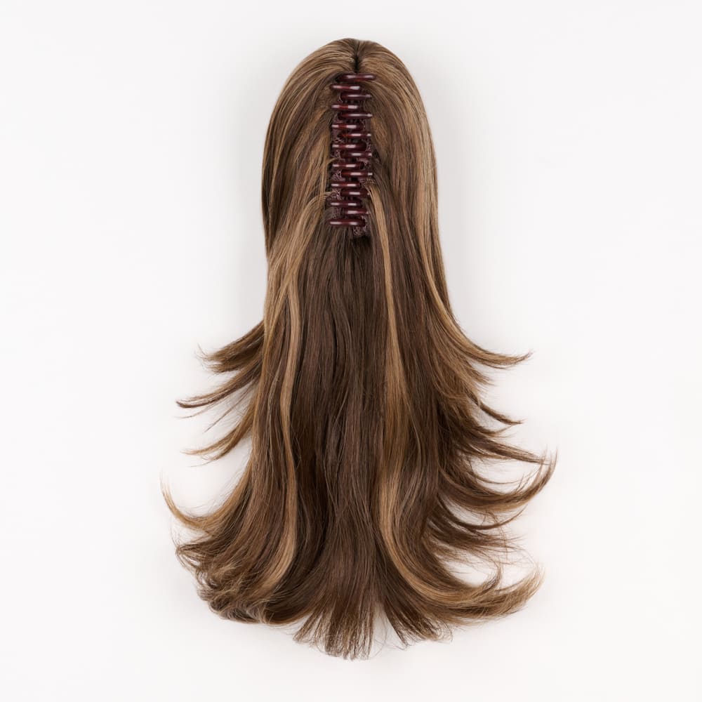 Stranded Medium Flicky Clip-on Ponytail #8/10 Baby Bronde