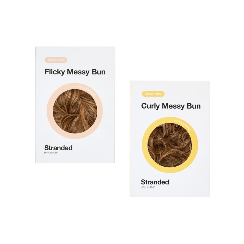 Buy 2 and Save - Messy Scrunchie Buns for everyday wear in colour Honey Blonde