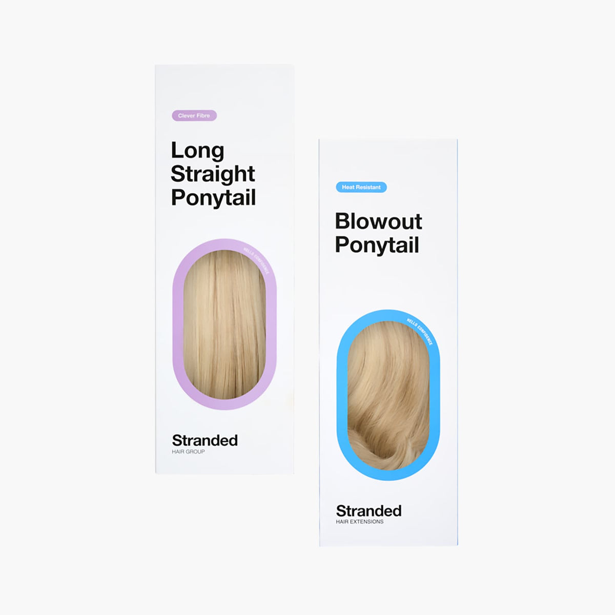 Stranded Long Pony Duo - Straight & Blowout in Iris (#18/22)