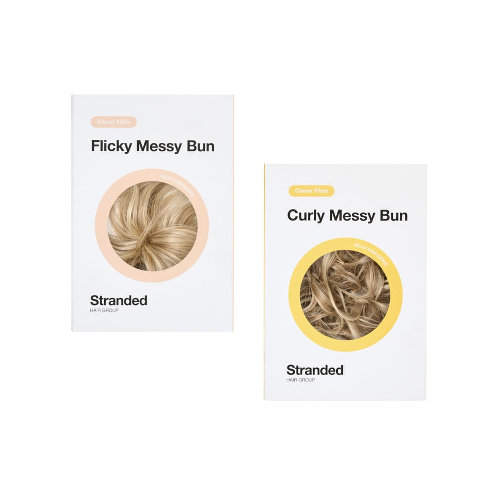 Buy 2 and Save - Messy Scrunchie Buns for everyday wear in colour Mixed Blonde