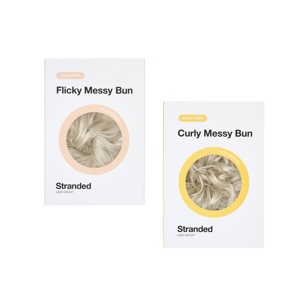 Buy 2 and Save - Messy Scrunchie Buns for everyday wear in colour Light Grey