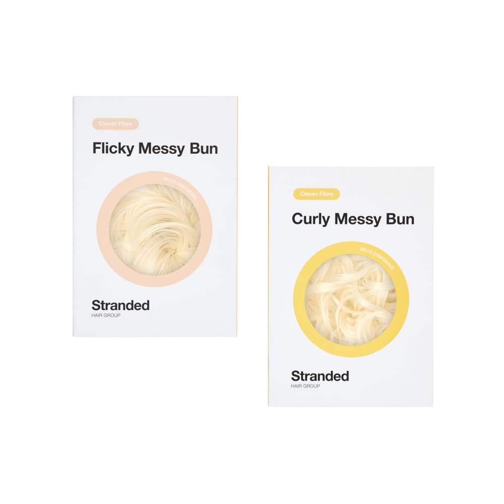 Buy 2 and Save - Messy Scrunchie Buns for everyday wear in colour Platinum Blonde