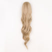 24 Inch Long Clip-in Ponytail Extension on a claw clip attachment in colour Mixed Blonde