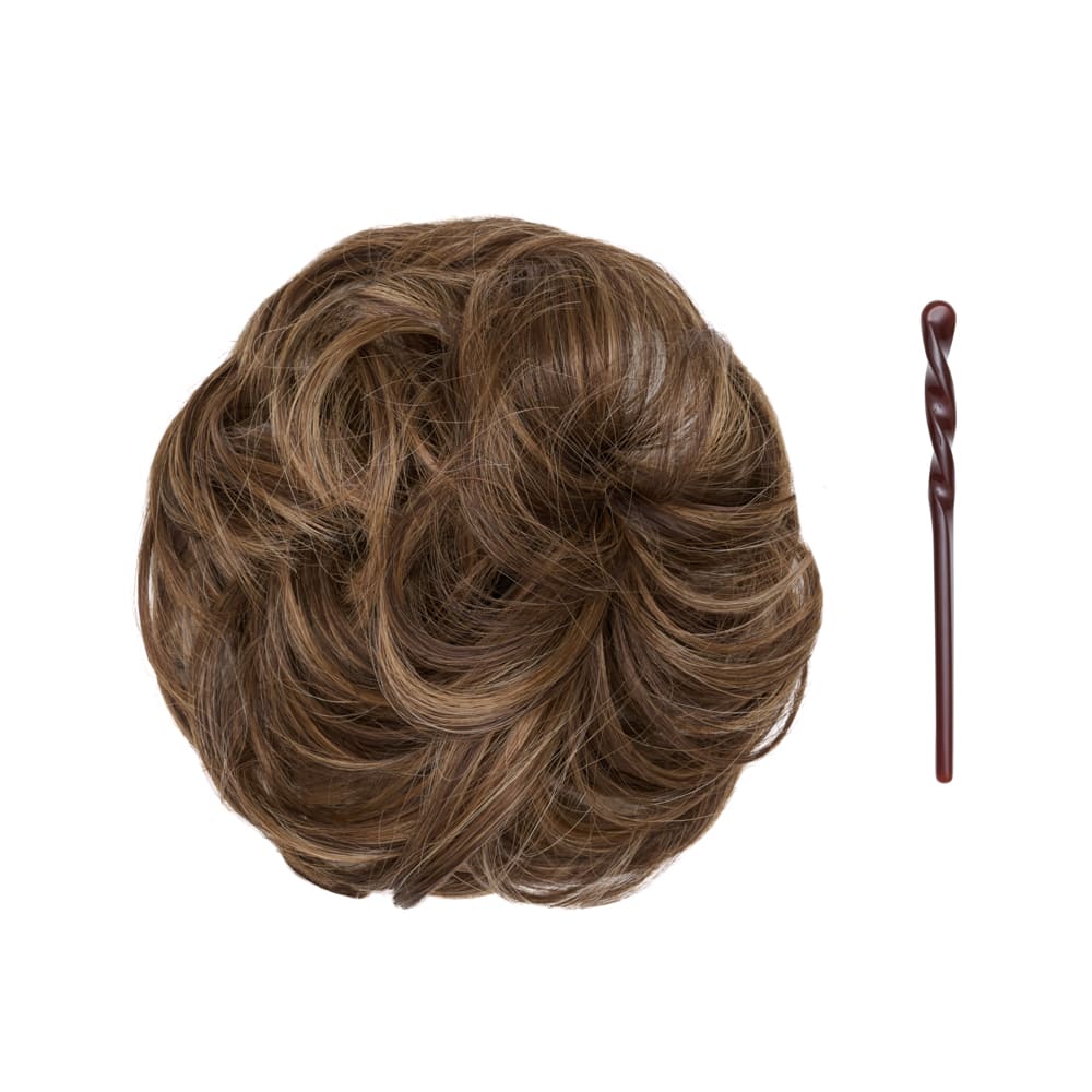 Stranded Easy Updo Mini Messy Scrunchie Bun in colour Mixed Brown