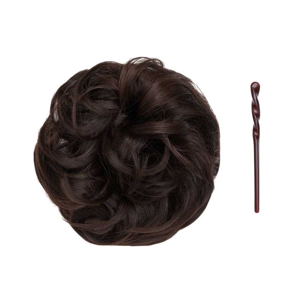 Stranded Easy Updo Mini Messy Scrunchie Bun in colour Chocolate Brown
