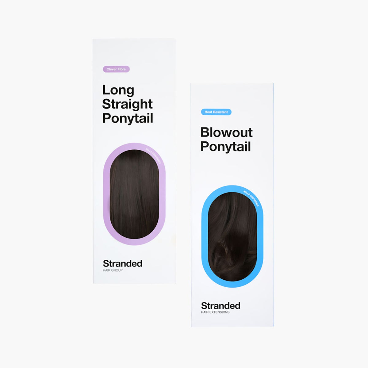 Stranded Long Pony Duo - Straight & Blowout in Nigella (#2)