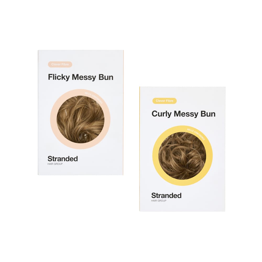 Buy 2 and Save - Messy Scrunchie Buns for everyday wear in colour Mousy Brown