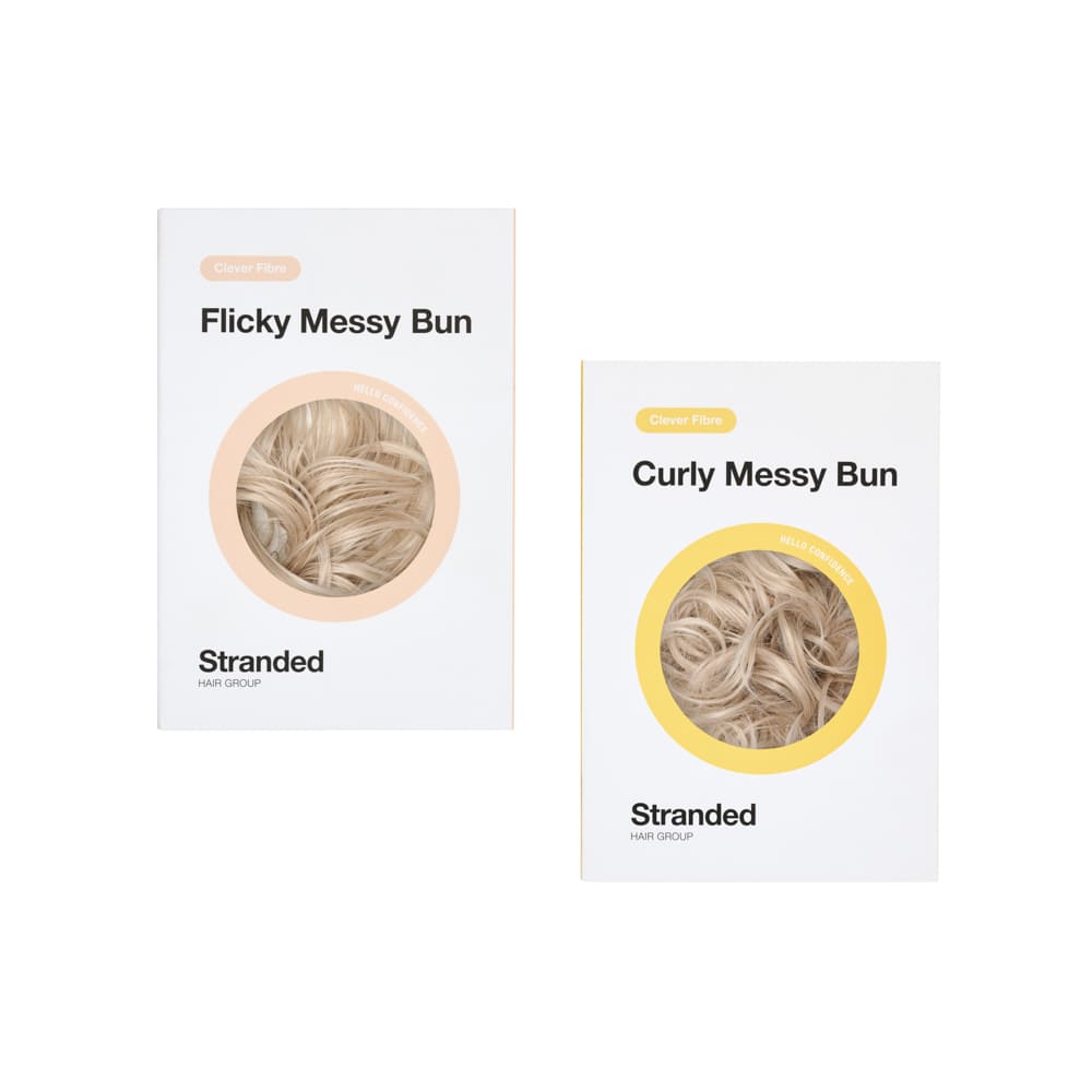 Buy 2 and Save - Messy Scrunchie Buns for everyday wear in colour Ash Blonde