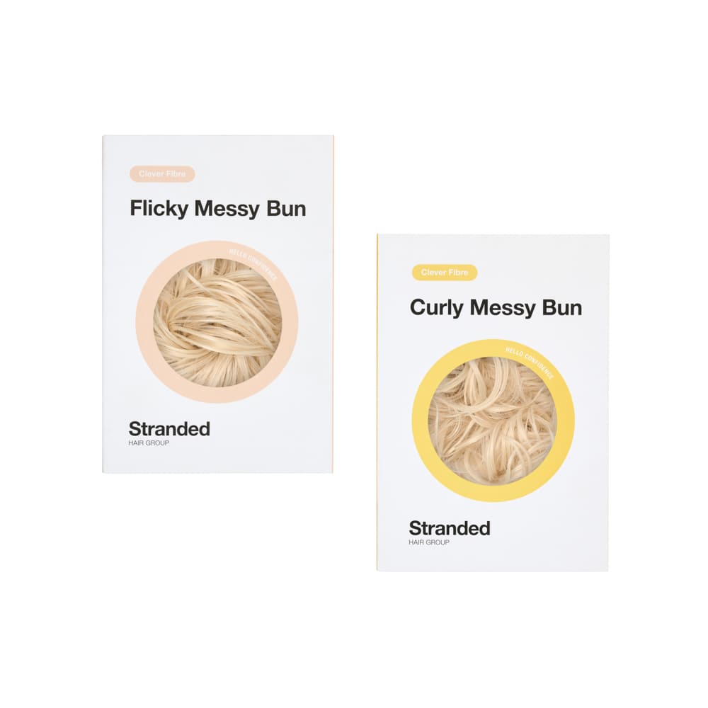 Buy 2 and Save - Messy Scrunchie Buns for everyday wear in colour Swedish Blonde