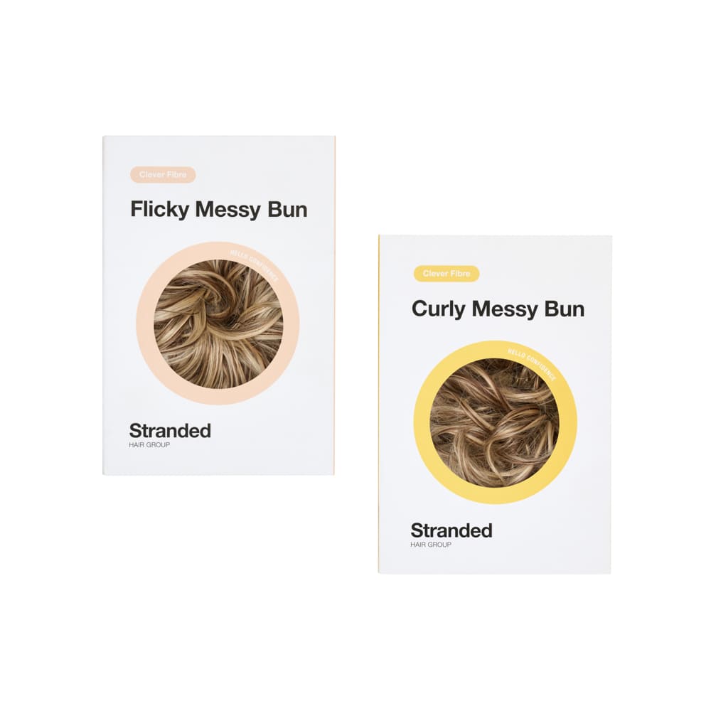 Buy 2 and Save - Messy Scrunchie Buns for everyday wear in colour Mixed Blonde and Brunette