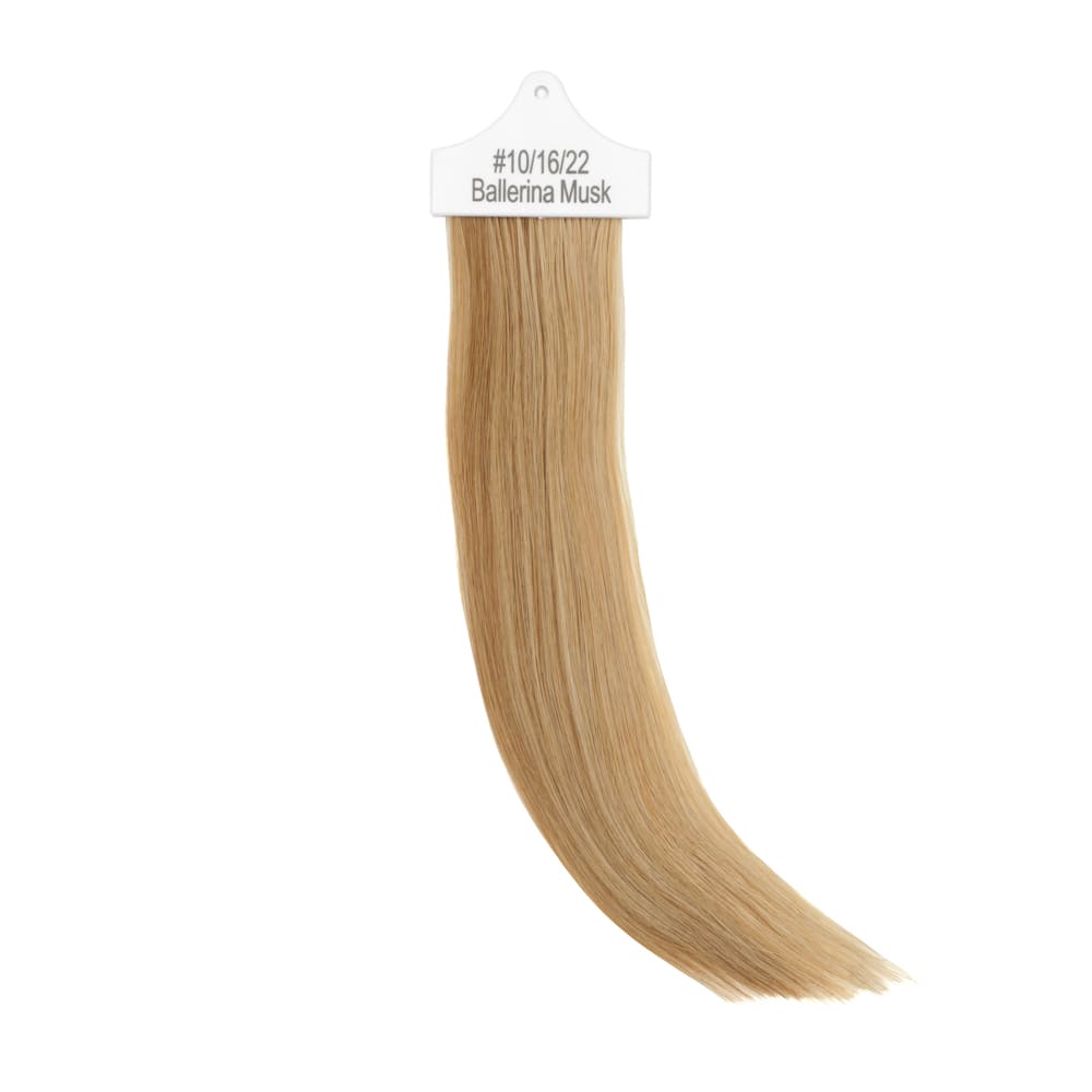 Stranded Hair Extension Sample for matching colour Medium Blonde