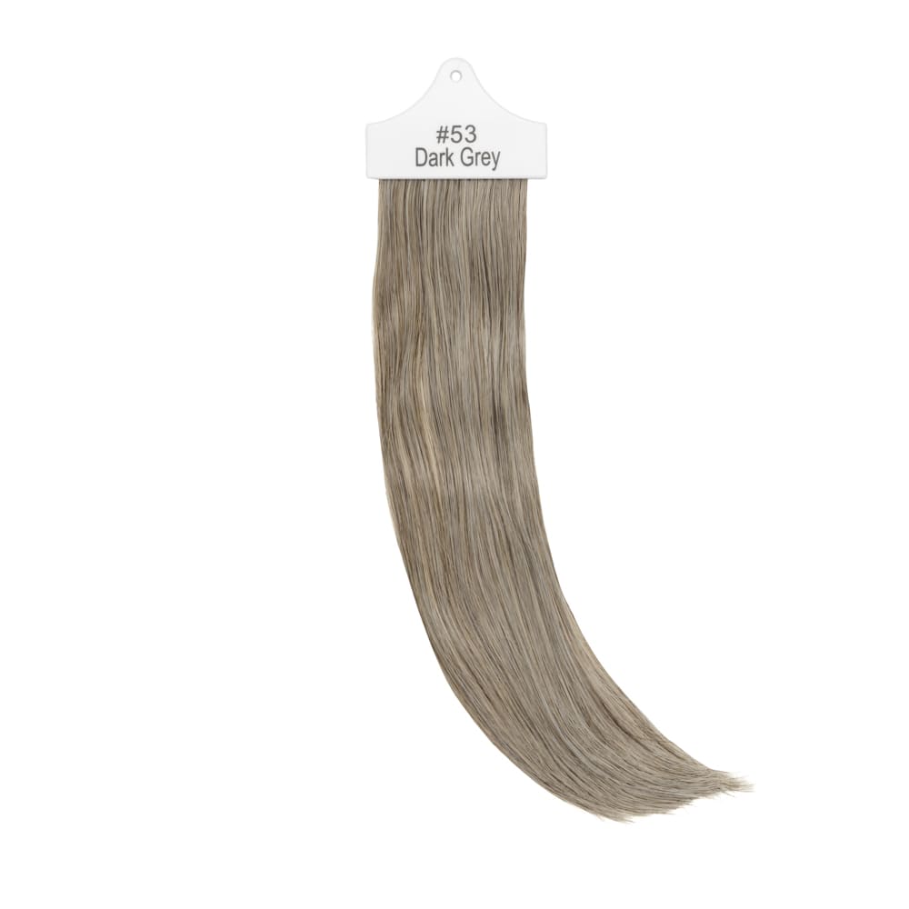 Stranded Hair Extension Sample for matching colour Dark Grey