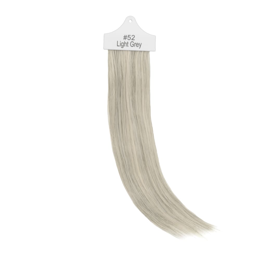 Stranded Hair Extension Sample for matching colour Light Grey