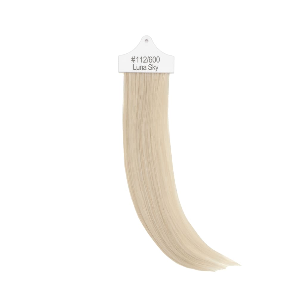 Stranded Hair Extension Sample for matching colour Silver