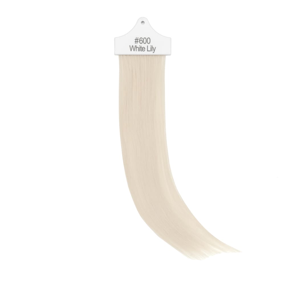 Stranded Hair Extension Sample for matching colour White Blonde