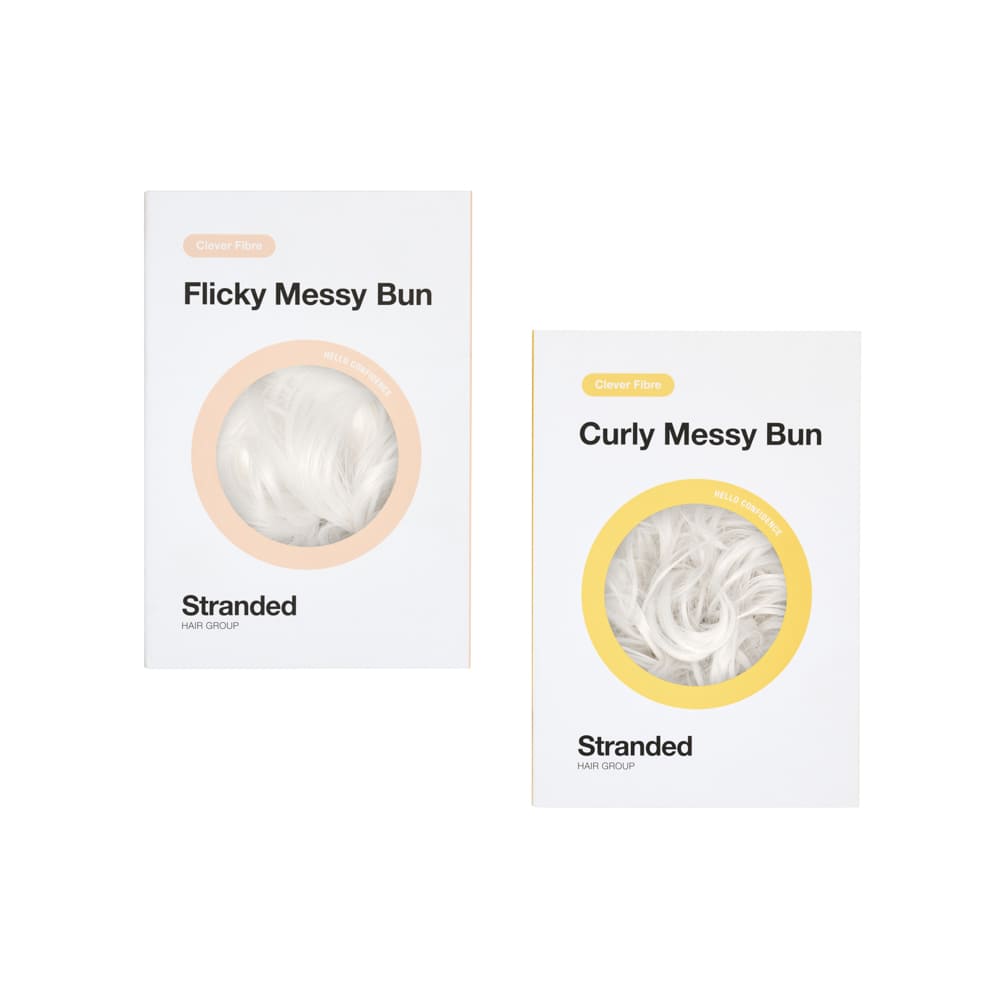 Buy 2 and Save - Messy Scrunchie Buns for everyday wear in colour White