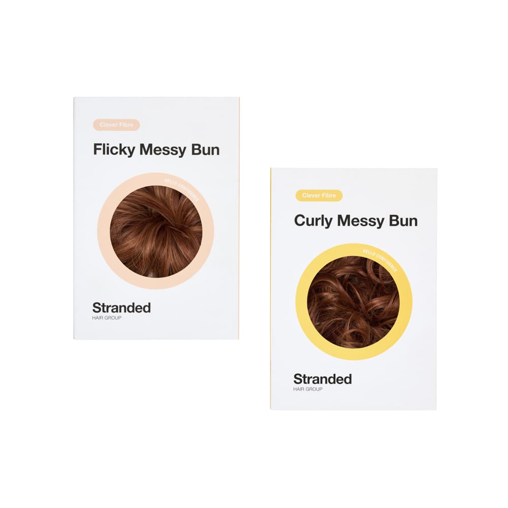 Buy 2 and Save - Messy Scrunchie Buns for everyday wear in colour Auburn