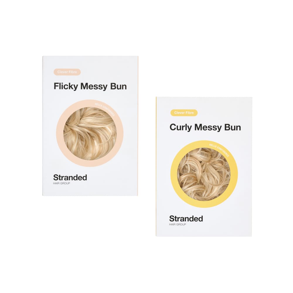 Buy 2 and Save - Messy Scrunchie Buns for everyday wear in colour UK Blonde