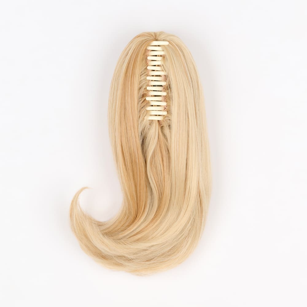 12 Inch Short Swoop Clip-in Ponytail Extension in colour Strawberry Blonde