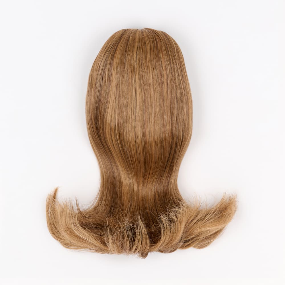 12 Inch Short Clip-in Ponytail Extension on a claw clip attachment in colour Honey Blonde