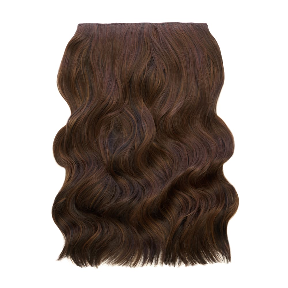 Stranded 20 Inch One Piece Wandwave Clip-in Hair Extension - Colour Highlighted Brown