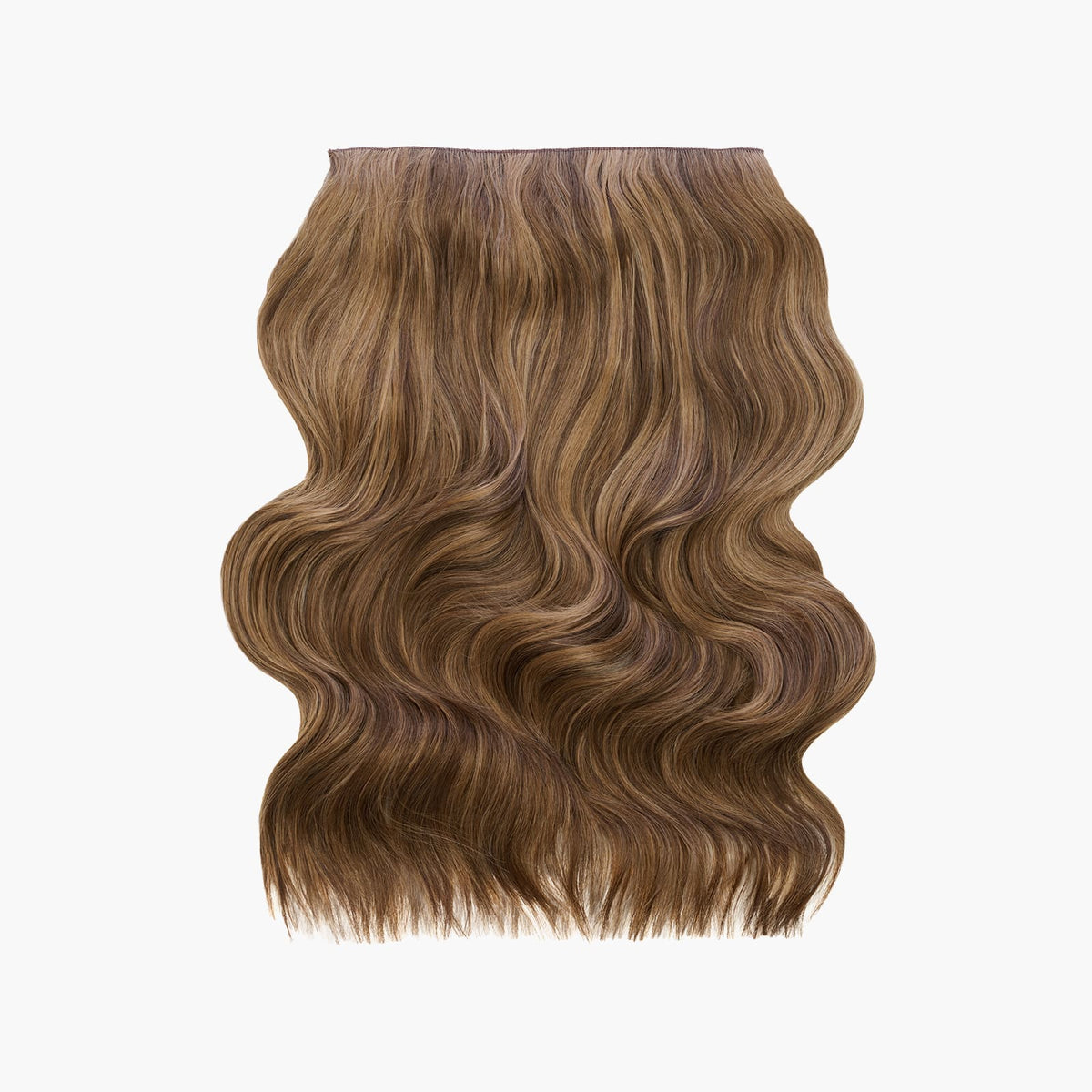 Stranded 20" One Piece Wand Wave Clip-in Hair Extension in Baby Bronde (#8/10)