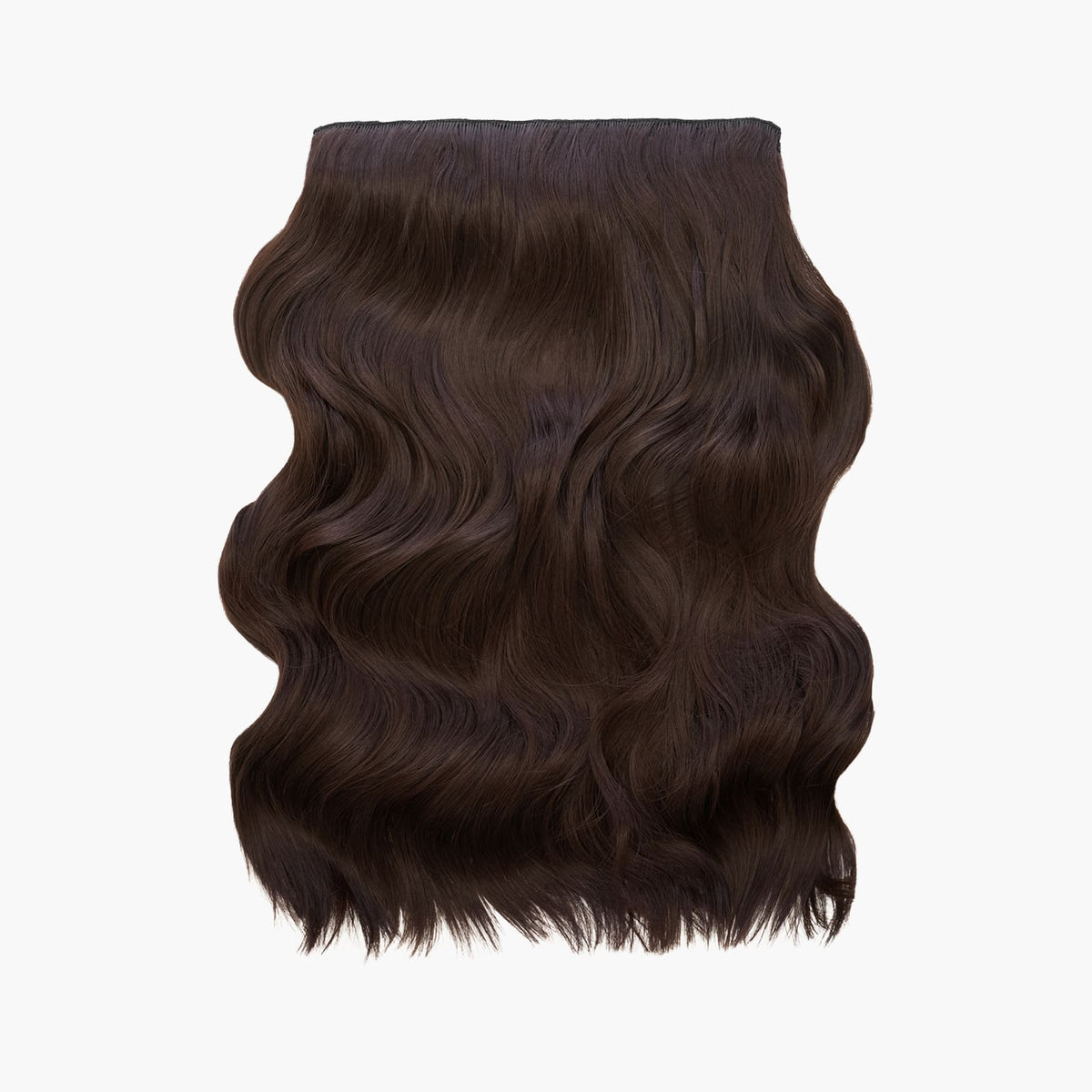 Stranded 20" One Piece Wand Wave Clip-in Hair Extension in Chocolate Dahlia (#4)