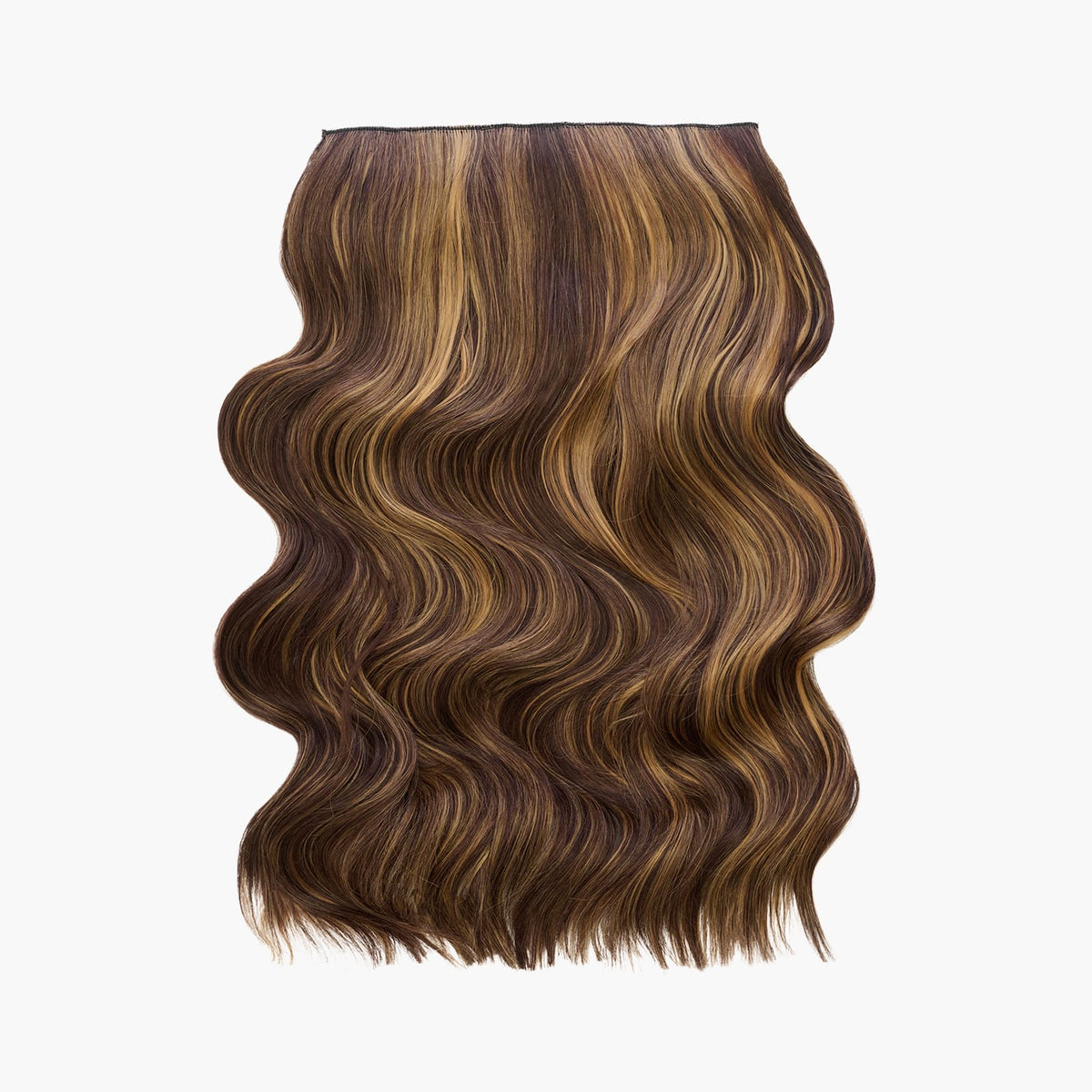 Stranded 20" One Piece Wand Wave Clip-in Hair Extension in Coral Bells (#4/27)