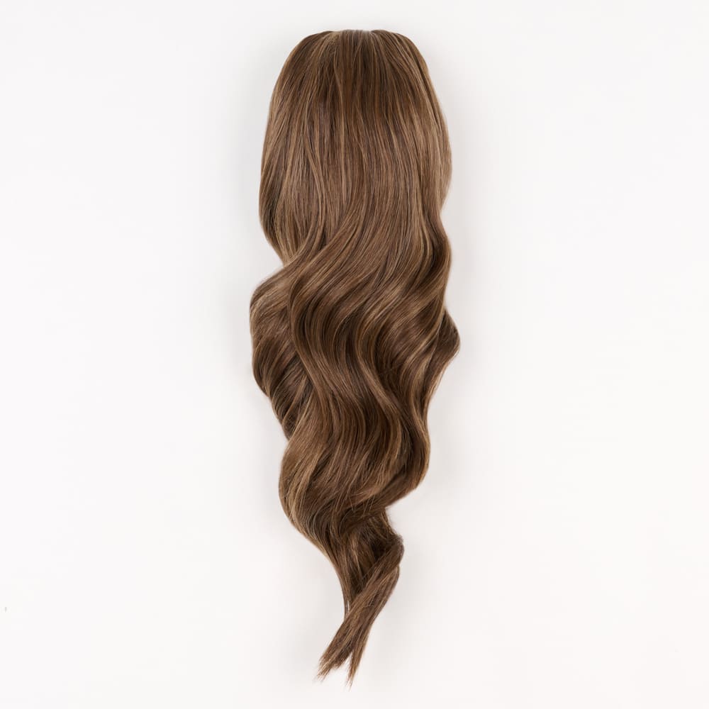 Stranded Medium Wand Wave Clip-in Ponytail #8/10 Baby Bronde