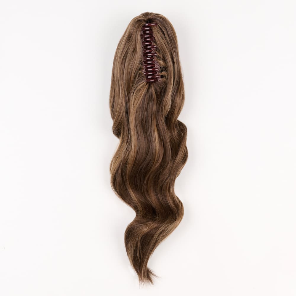 Stranded Medium Wand Wave Clip-in Ponytail #8/10 Baby Bronde