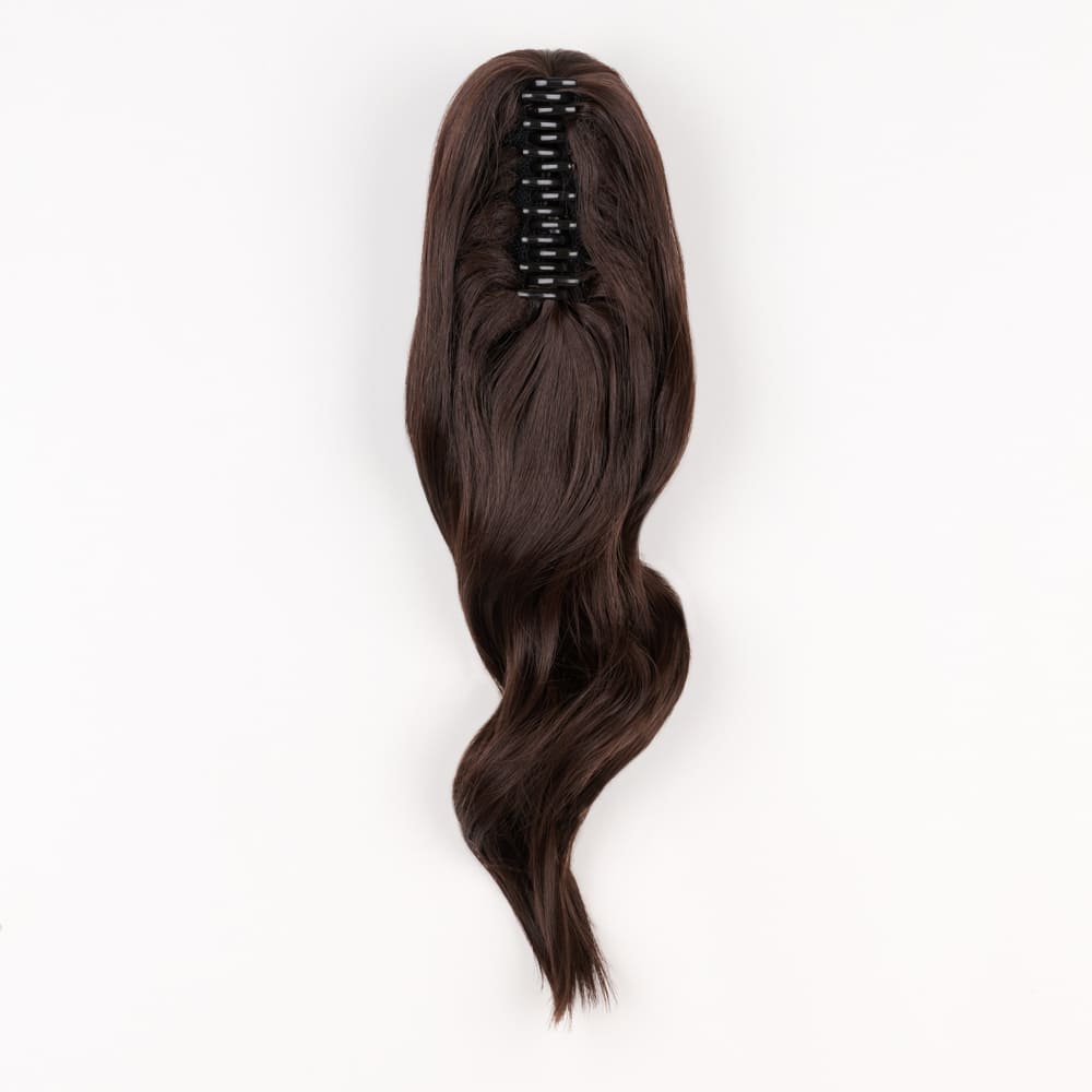 Stranded Medium Wand Wave Clip-in Ponytail #4 Chocolate Dahlia