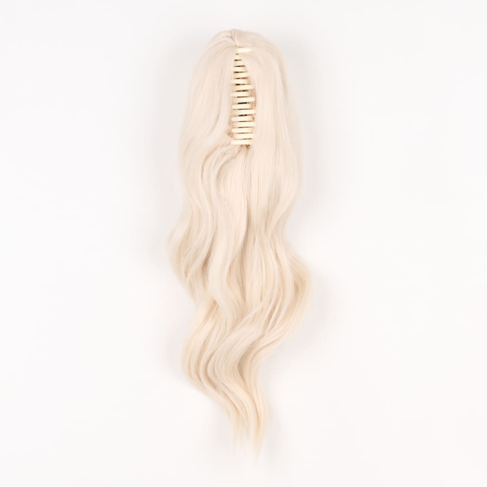 Stranded Medium Wand Wave Clip-in Ponytail #600 White Lily