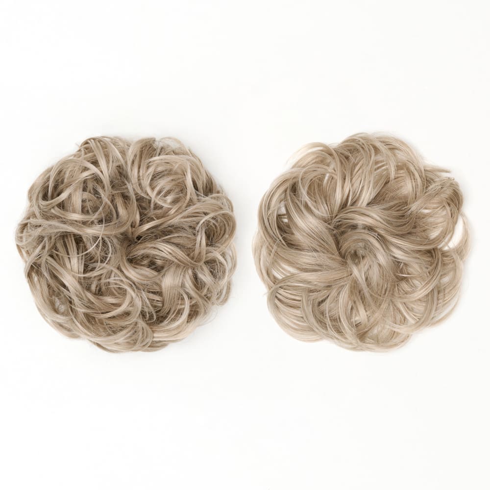 Stranded Messy Scrunchie Bun - Duo Pack - Curly & Flicky Styles #112 Ash Moon