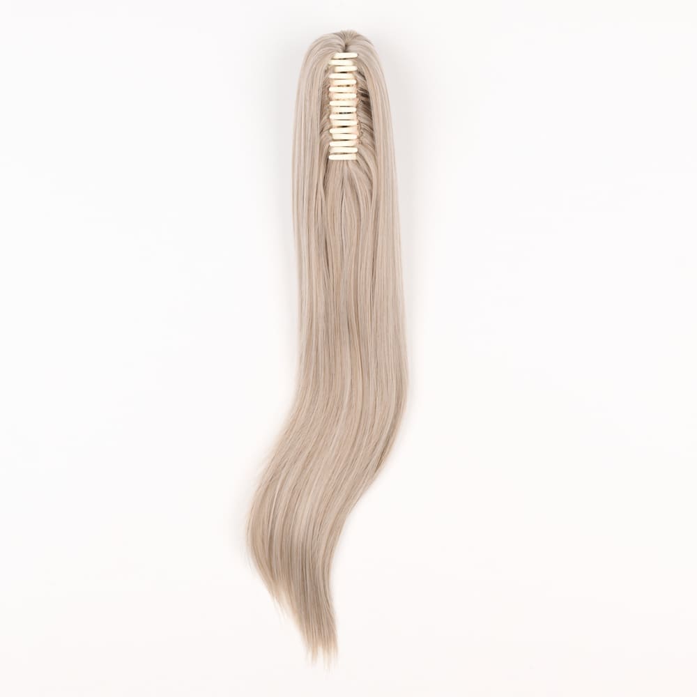 Stranded Long Straight Clip-in Ponytail #112 Ash Moon