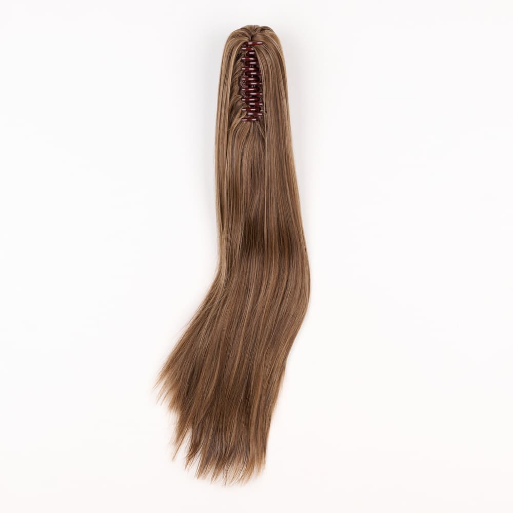 Stranded Long Straight Clip-in Ponytail #8/10 Baby Bronde