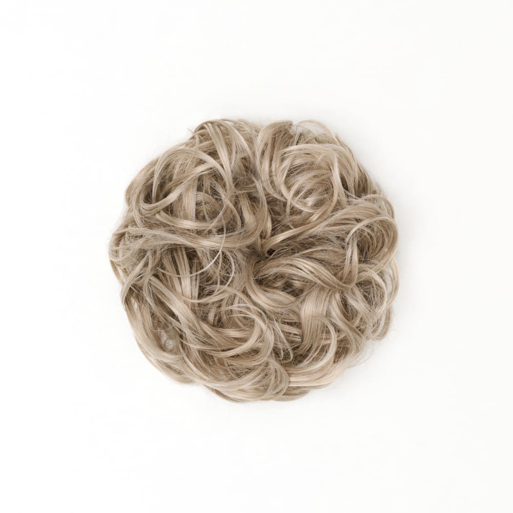 Stranded Curly Hair Messy Bun Scrunchie #112 Ash Moon