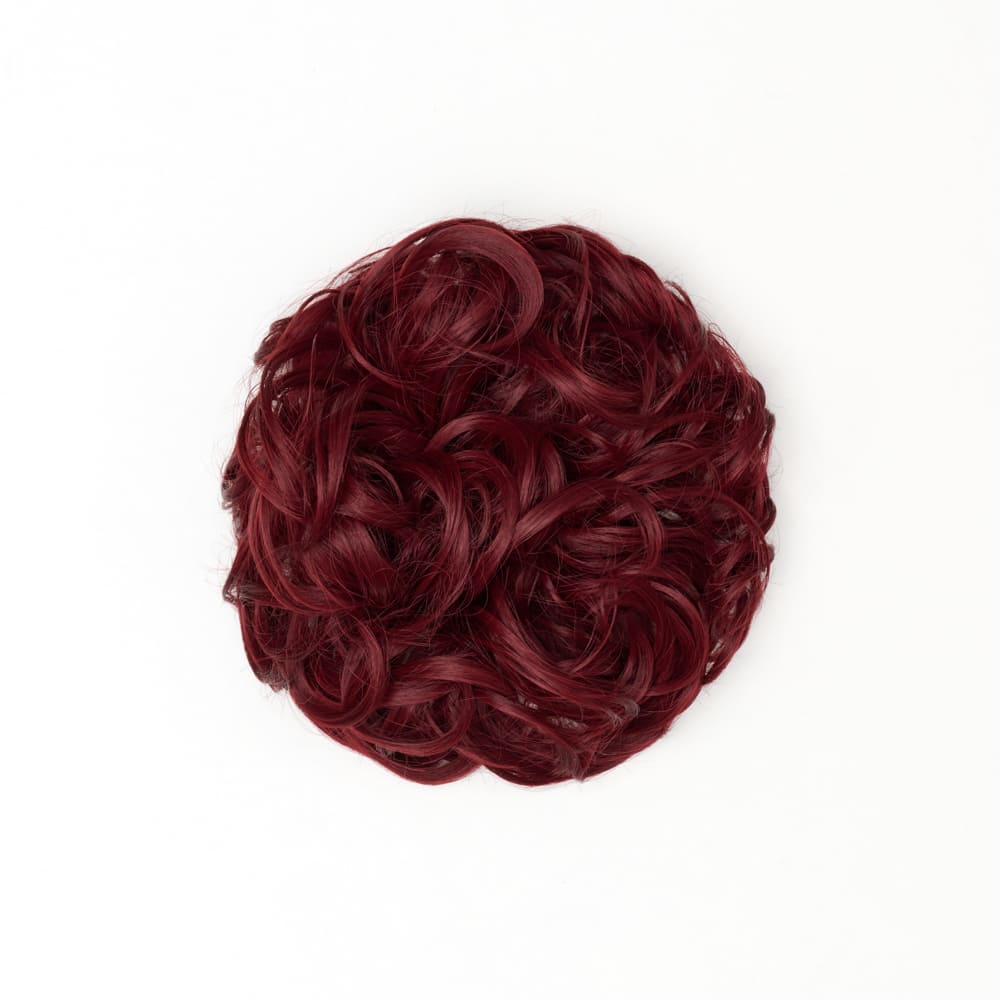 Stranded Curly Hair Messy Bun Scrunchie #118 Cherry Blossom