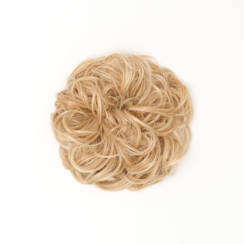 Stranded Curly Hair Messy Bun Scrunchie #27/613 Daffodil Dreams