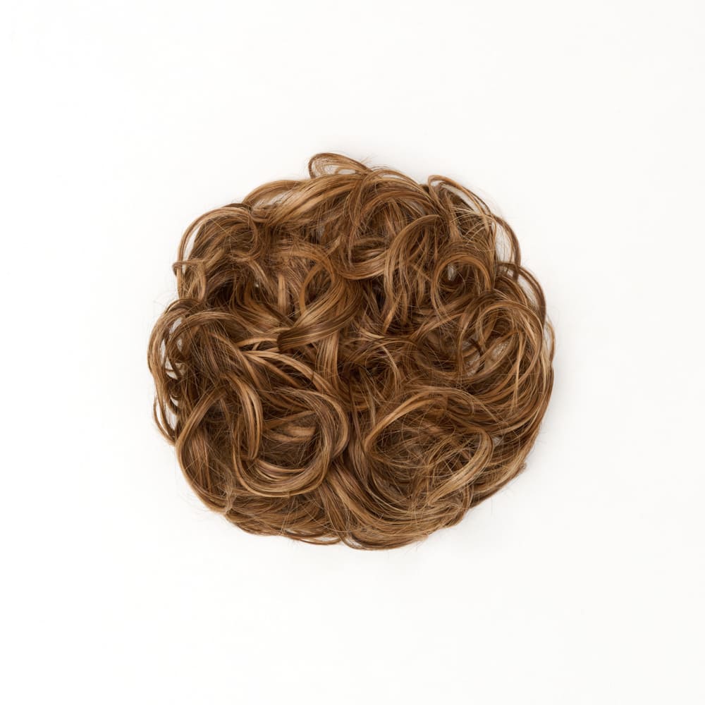 Stranded Curly Hair Messy Bun Scrunchie #6/27 Honey Blush