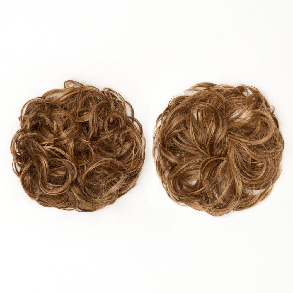 Stranded Messy Scrunchie Bun - Duo Pack - Curly & Flicky Styles #6/27 Honey Blush